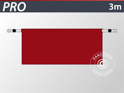 Medio muro lateral para FleXtents PRO, 3m, Rojo