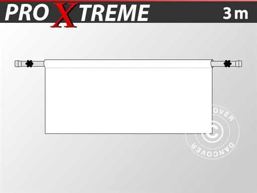 Puolikas sivuseinä FleXtents PRO Xtreme:lle, 3m, Valkoinen