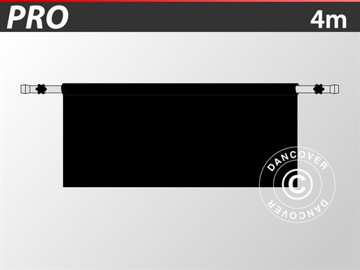 Halbe Seitenwand für FleXtents PRO, 4m, Schwarz