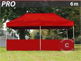 Medio muro lateral para FleXtents PRO, 6m, Rojo