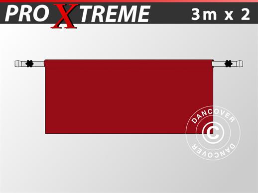 Halv sidevegg for FleXtents PRO Xtreme, 6m, Rød