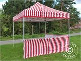 Half sidewall for FleXtents PRO, 6 m, Striped