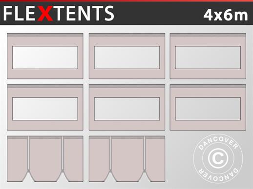 Seitenwand-Set für das Faltzelt FleXtents PRO 4x6m, Latte