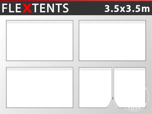 Zestaw ścian bocznych dla Namiot ekspresowy FleXtents PRO 3,5x3,5m, Biały