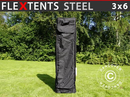 Nosiva torba na kotačiće, FleXtents® Steel 3x6m, Crna