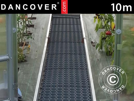 Greenhouse Track Separator profiles w/ 25 ground reinforcement grids, 10 m