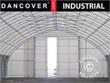 Portone scorrevole 3,5x3,5m per capannone tenda, tunnel agricolo 15m, PVC, Bianco