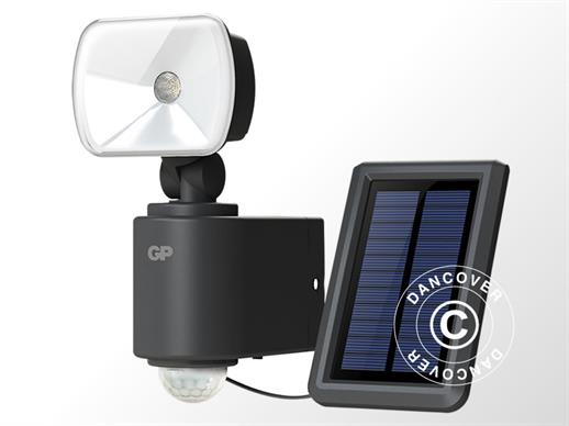 Reflektor RF3.1 LED z panelem z ogniwami słonecznymi, czujnikiem PIR i baterią, Czarny