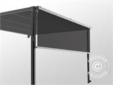 Sidewall screen f/patio cover Santa Ynez, 4 m, Dark Grey