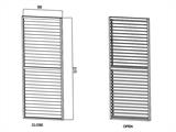 Louvre wall f/bioclimatic pergola gazebo San Pablo, 0.90x2.175 m, Black