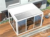 Schiebetüren aus Glas für Pergola San Pablo, 3m, Weiß