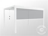 Muro-estore lateral para cenador de pérgola bioclimática San Pablo, 4m, Blanco/Gris claro