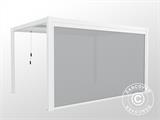Muro-estore lateral para cenador de pérgola bioclimática San Pablo, 4m, Blanco/Gris claro