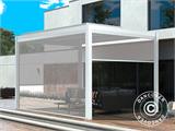 Painel elétrico de parede lateral para pavilhão pérgola bioclimático San Pablo, 3m, Branco/Luz cinza
