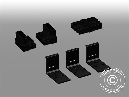 Wandhalterung für Pavillon San Pablo 3x5,8m und 4x5,8m, Schwarz, 3 Stk.