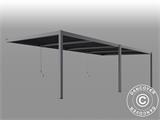 Staffa da parete per gazebo San Pablo 3x5,8m e 4x5,8m, Nero, 3 pz.