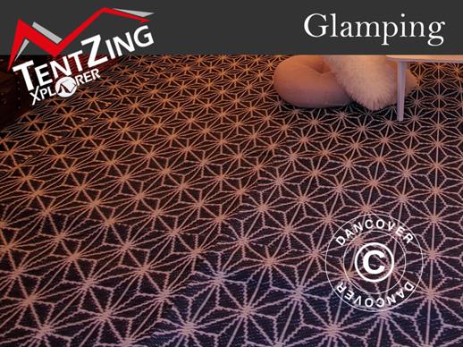 Zeltmatte für 4m TentZing® Glampingzelt, 2 Stk., Blau/Weiß