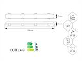 LED Grow Light 1.26 m, Grey