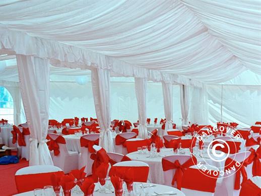 Marquee lining and leg curtain pack, White, for 4x6 m marquee