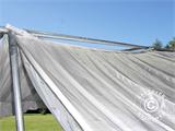Griestu dekora un balstu aizskaru paka, 4x10m pasākumu teltij, Balts