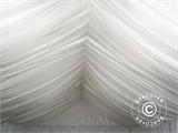 Marquee lining and leg curtain pack, White, for 5x6 m marquee