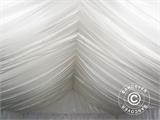 Marquee lining and leg curtain pack, White, for 5x12 m marquee