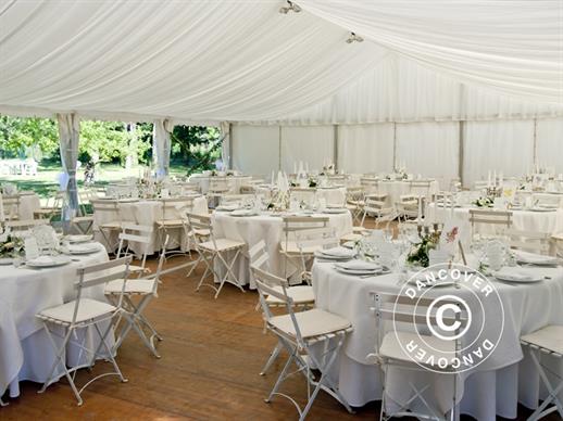 Marquee lining and leg curtain pack, White, for 6x12 m marquee