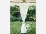 Marquee lining and leg curtain pack, White, for 6x12 m marquee
