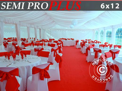 Controsoffitto e drappeggi per tendone SEMI PRO Plus 6x12m, Bianco