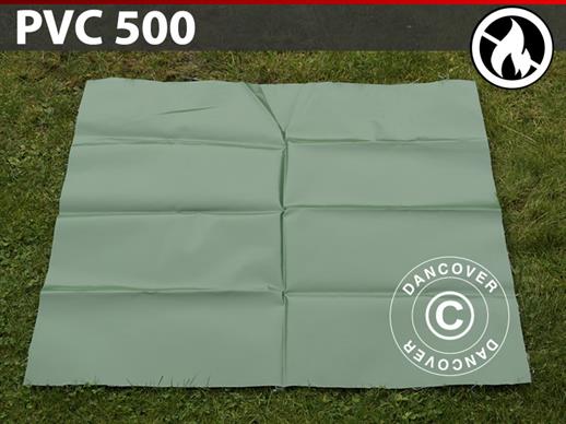 PVC Zakrpa za Teško Zapaljivi Skladišni šator, 500g/m², 1x1m, Zelena