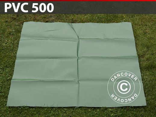 PVC gabals priekš noliktavas telts remonta, 500g/m², 1x1m, Zaļš
