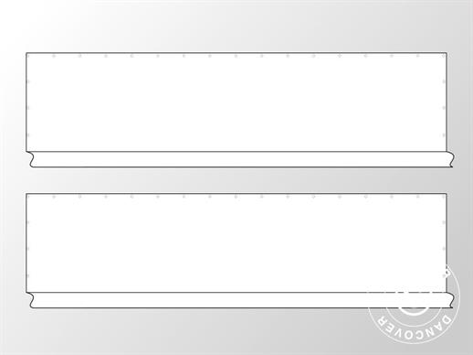 Muros laterales sin ventanas para carpa para fiestas PLUS 12m, 2 uds, Blanco