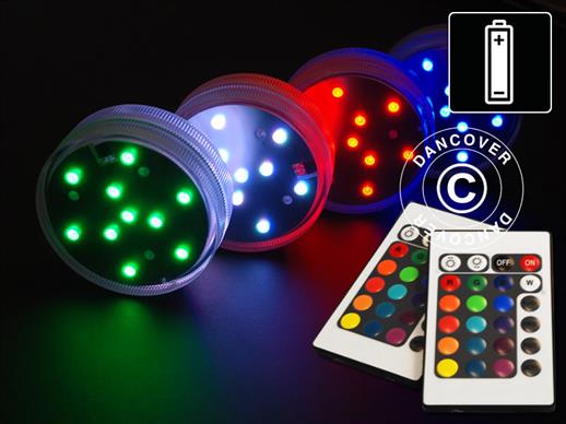 Base de luz LED (4 piezas), Ø7cm, Multicolor