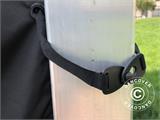 Sidewall kit+Mosquito net f/ bioclimatic pergola gazebo San Marino, 3x6 m, Black ONLY 1 SETS LEFT