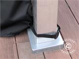 Sidewall kit+Mosquito net f/ bioclimatic pergola gazebo San Marino, 3x6 m, Black ONLY 1 SETS LEFT