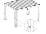 Seitenwänden+Moskitonetze für bioklimatischen Pergola Pavillon San Marino, 3x6m, Schwarz