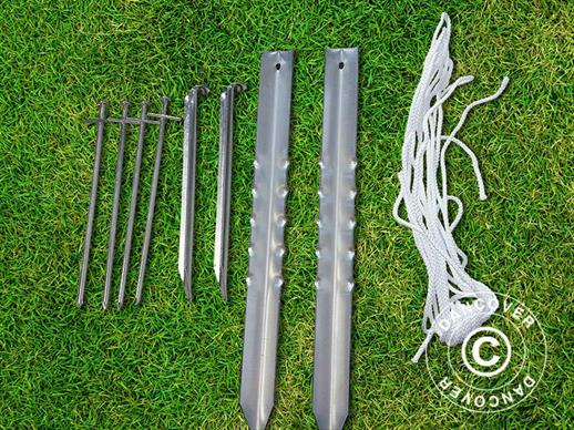 Set de piquetas para el suelo y cuerdas para carpas de trabajo FleXshelter PRO tipo PZ, 1 juego