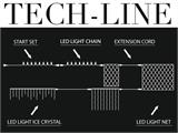 Kit de Démarrage pour Guirlande de lumière LED, Tech-Line, 4,5m, Blanc Chaud RESTE SEULEMENT 6 PC