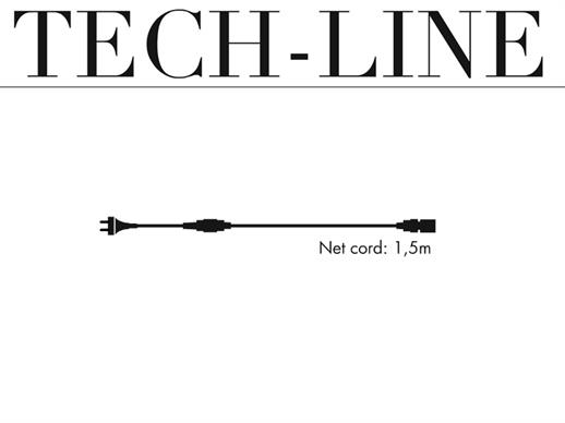 Extension Cord with plug Tech-Line, 1.5 m ONLY 1 PCS. LEFT