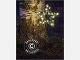 Estrela LED, Grande, Garden, 32cm, Verde/Branco Quente