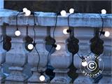 LED Fairy lights Start Set, Lucas, 3 m, Black/Frosted/Warm White