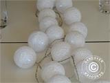 Guirlande boule coton, LED, Aries, 30 LED, Blanc, RESTE SEULEMENT 1 PC