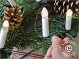 Luzes de árvore de Natal, LED, 5m, 20 vela, multifunções, Branco Quente