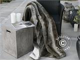 Faux Fur Blanket 130x165 cm, Mixed Brown colours ONLY 1 PCS. LEFT