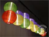 Cadena de luces con 15 bolas, 17m, Multicolor, SOLO QUEDA 1 PIEZA