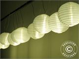 Cordão de luz LED / 15 Bolas, 17m, Branca