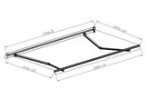 Toldo c/Manivela, 2,95x2,5m, Estrutura Cinza/Cinza