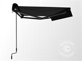 Awning w/Crank handle, 3.95x3 m, Black/Black Frame