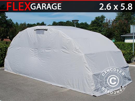 Garage pliant (Voiture), 2,6x5,8x2,1m, Gris