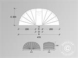 Garage pliant (Voiture), ECO, 2,5x4,7x2m, gris Garage pliant (Voiture), ECO, 2,5x4,7x2m, gris